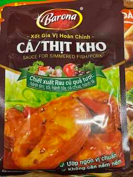 (Barona)Cá/thịt kho 8 g khẩu phần cho 4-5 người ăn!